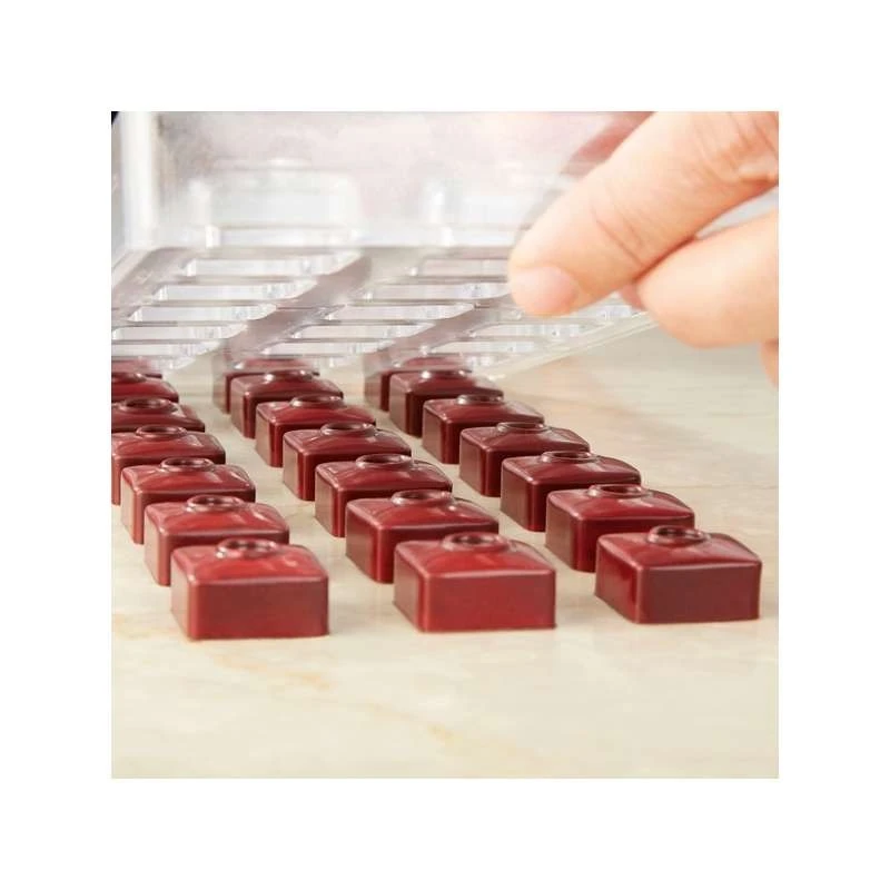 Moule Bonbon Chocolat Artisanal Carré Cercle 4 Moule Bonbon Chocolat Artisanal Carré Cercle – Image 2