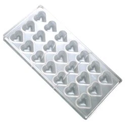 Moule Bonbon Chocolat Coeur Large Bombé -Moules Alimentaires moule bonbon chocolat coeur large bombe 1