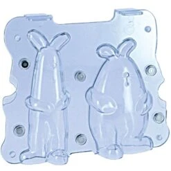 Moule Chocolat Pâques 2 Lapins Compères -Moules Alimentaires moule chocolat paques 2 lapins comperes 1