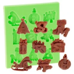 Moules Alimentaires -Moules Alimentaires moule en silicone sujet de noel et lettres christmas 1