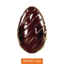 Moule Oeuf Chocolat Rayé 2pcs