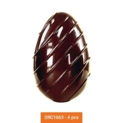 Moule Oeuf Chocolat Rayé 4pcs
