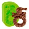 COURONNE DE NOEL 6x4cm -Moules Alimentaires moule silicone couronne de noel 6x4cm