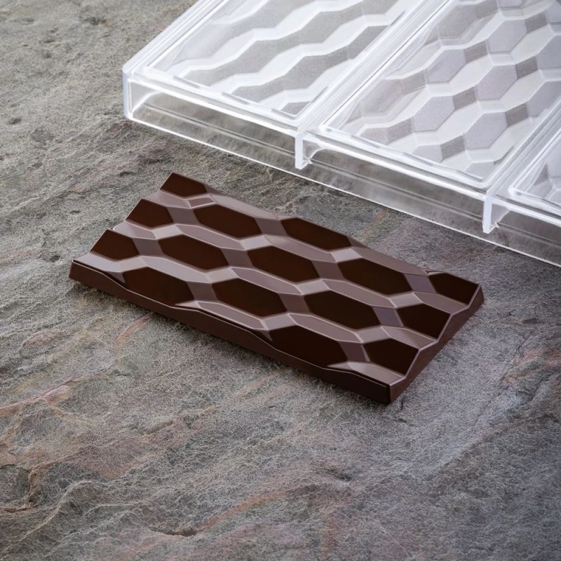 Moule Tablette Chocolat Hexa 100 G 3 Moule Tablette Chocolat Hexa 100 G